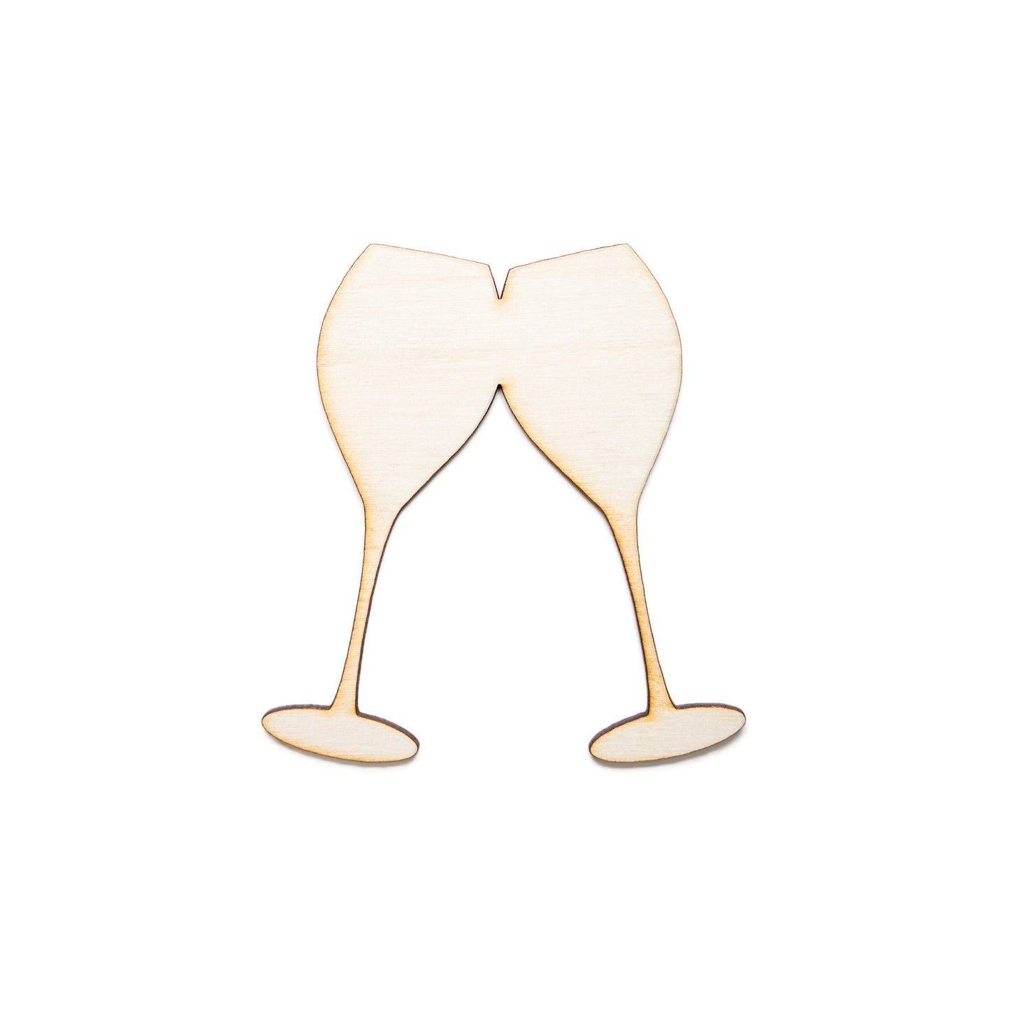 Wine Glass Toast-Blank Wood Cutout-Special Occasion Decor-Wine Glass Wood Decor-Event Favors-Wedding Decor-Anniversary Wood Accents-Drinks