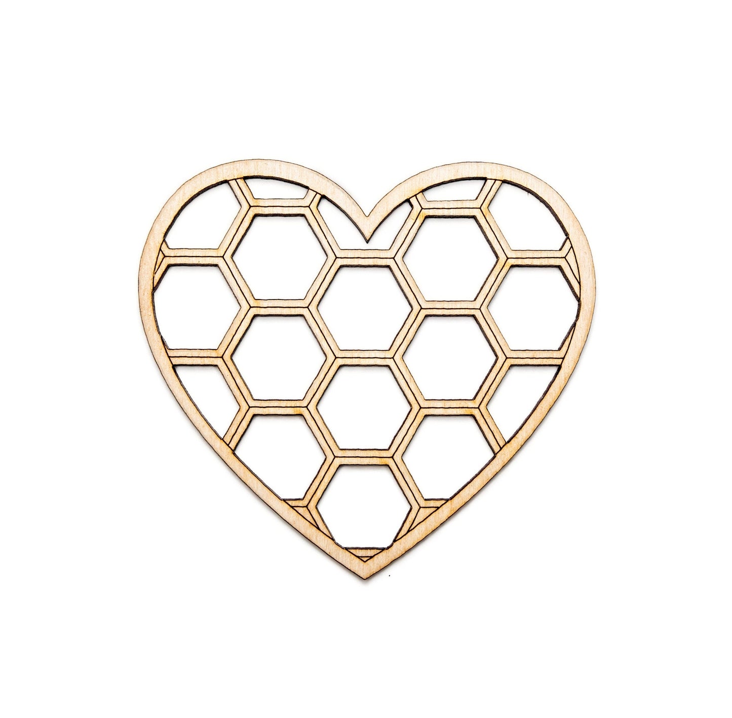 Honeycomb Heart-Detail cut-Wood Cutout-Honeycomb Theme decor-Bee Theme Wood Accents-Various Sizes-Spring Crafts And Decor-Bee Accessories