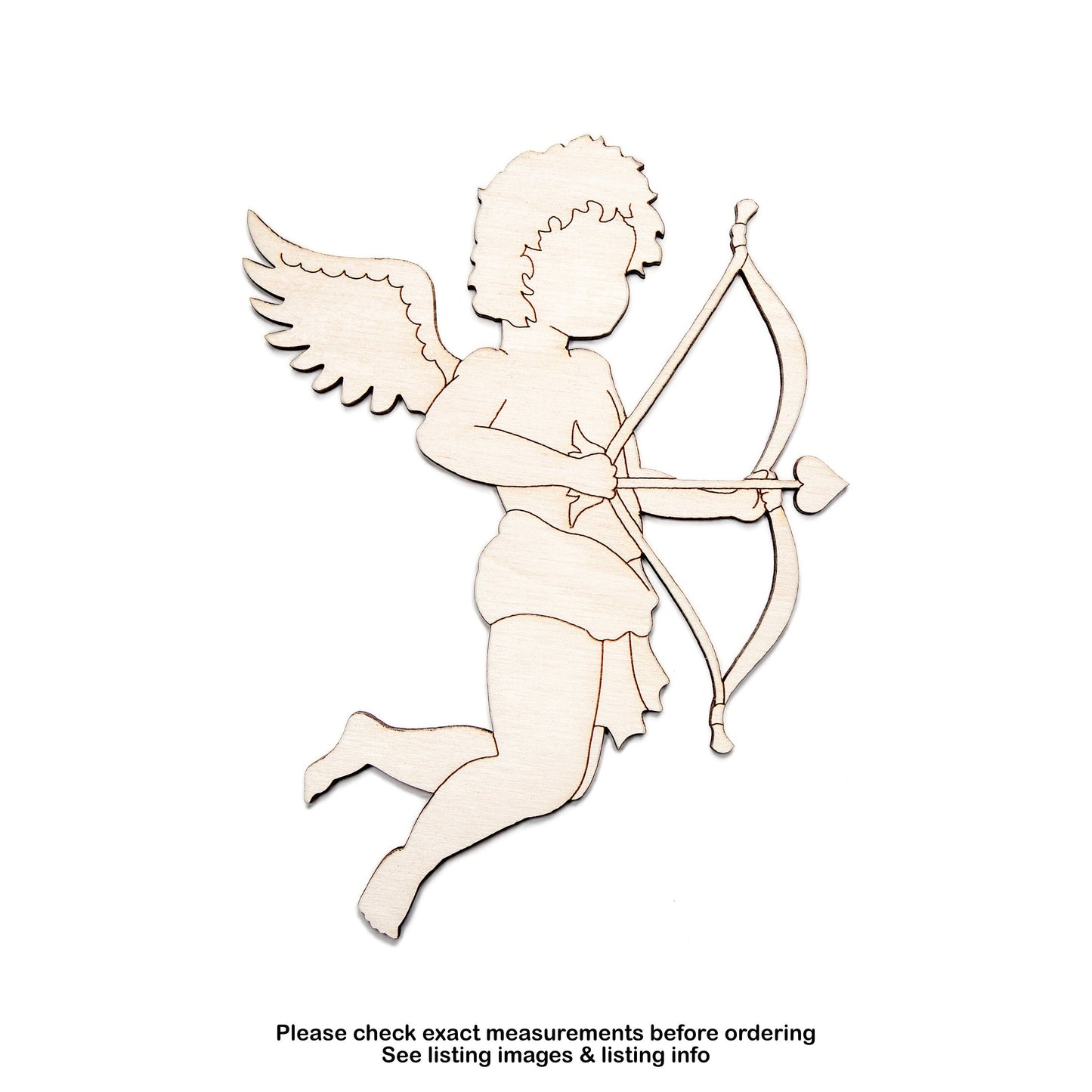 Cupid-Detail Wood Cutout-Valentine Decor-Love And Desire-Two Design Options-Various Sizes-DIY Crafts-Unfinished Wood-Love Theme Decor-Hearts