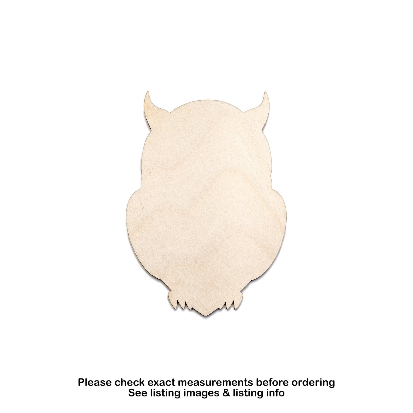 Owl Blank Shape Wood Cutout-Owl Wood Decor-Wildlife-Various Sizes-DIY Crafts-Unfinished Wood-Nocturnal Birds-Animal Wood Decor-Birds Of Prey