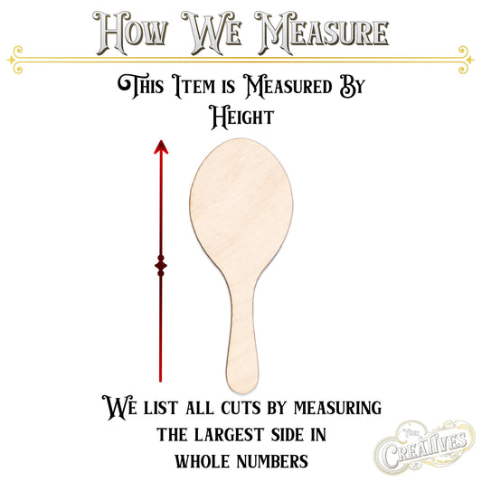 Maraca Blank Wood Cutout - Laser Cut Unfinished Craft Shape - Multiple Sizes