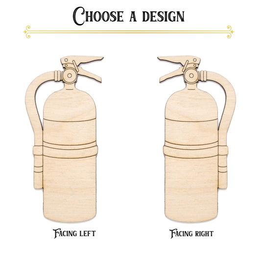 Fire Extinguisher Detailed Wood Cutout - Laser Cut Unfinished Craft Shape - Multiple Sizes