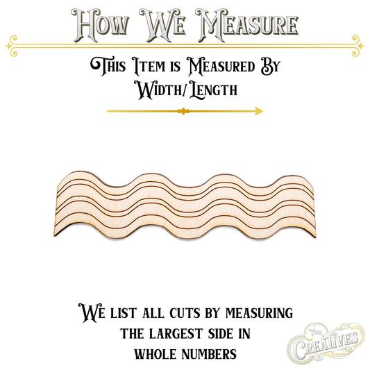 Bacon Strip Detailed Wood Cutout - Laser Cut Unfinished Craft Shape - Multiple Sizes