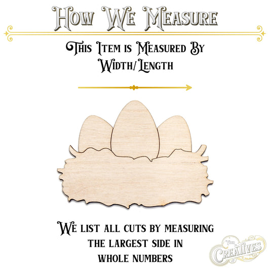 Birds Nest Wood Cutout - Laser Cut Unfinished Craft Shape - Multiple Sizes