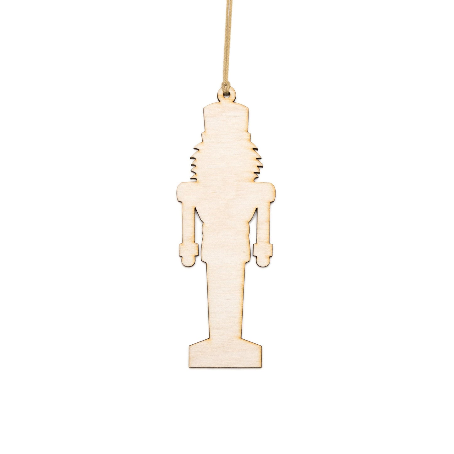 Soldier Nutcracker Blank Wood Ornament - Laser Cut Unfinished Holiday Craft Shape