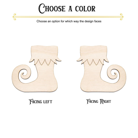 Elf Stocking Wood Cutout - Laser Cut Unfinished Craft Shape - Multiple Sizes