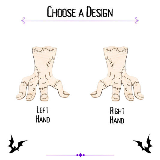Zombie Hand Detailed Wood Cutout - Laser Cut Unfinished Craft Shape - Multiple Sizes