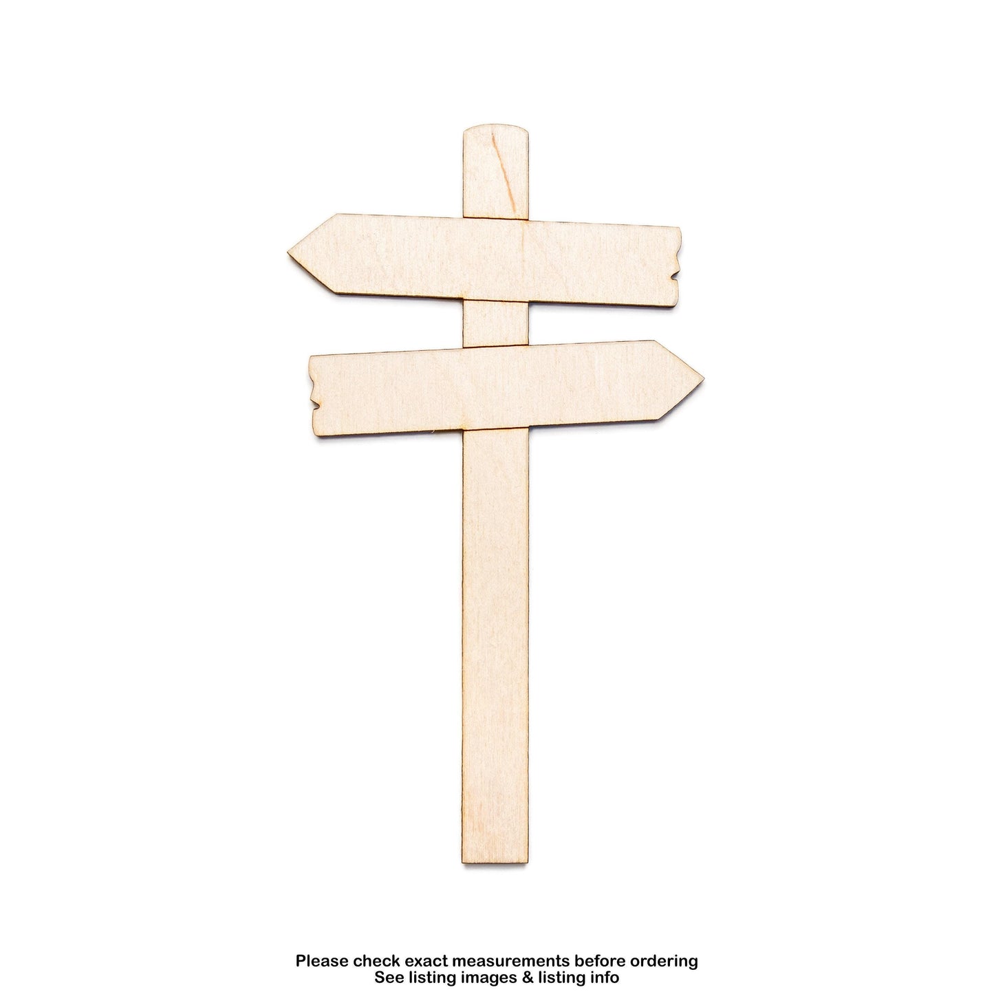 Arrow Planks Sign Post Wood Cutout - Laser Cut Unfinished Craft Shape - Multiple Sizes