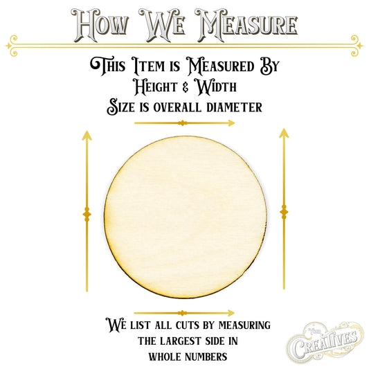 Circle Shape Blank Wood Cutout - Laser Cut Unfinished Craft Shape - Multiple Sizes