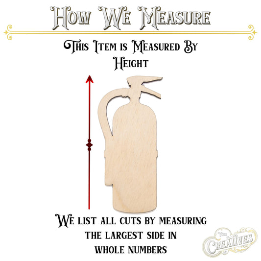 Fire Extinguisher Blank Wood Cutout - Laser Cut Unfinished Craft Shape - Multiple Sizes