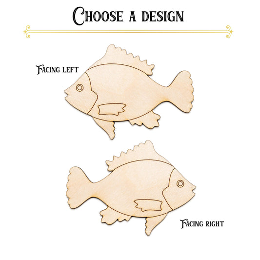 Tilapia Fish Detailed Wood Cutout - Laser Cut Unfinished Craft Shape - Multiple Sizes