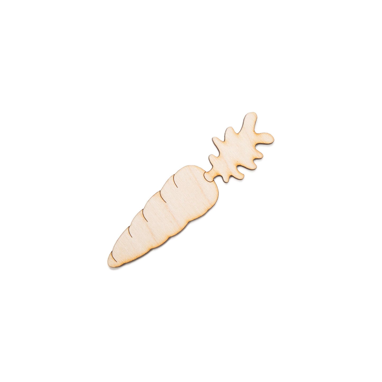 Carrot Wood Cutout - Laser Cut Unfinished Craft Shape - Multiple Sizes