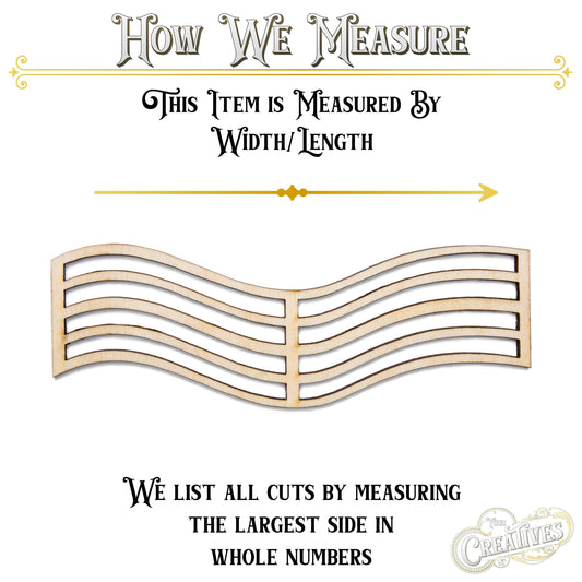 Music Staff Curvy Wood Cutout - Laser Cut Unfinished Craft Shape - Multiple Sizes