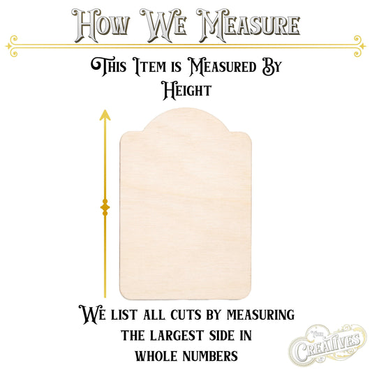 Tag Wood Cutout - Laser Cut Unfinished Craft Shape - Multiple Sizes