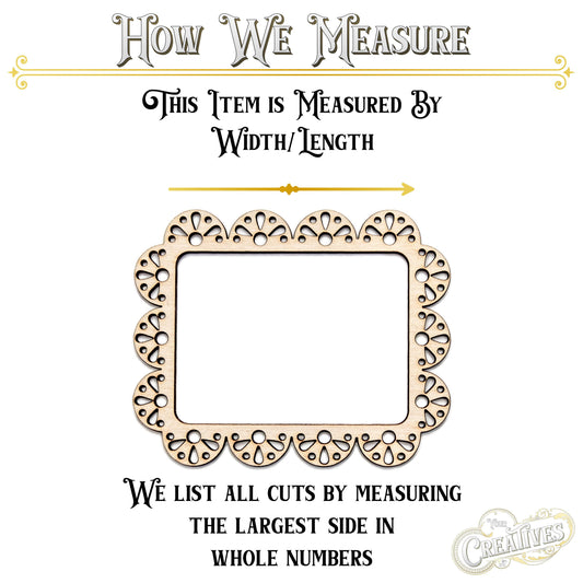 Doily Border Wood Cutout - Laser Cut Unfinished Craft Shape - Multiple Sizes