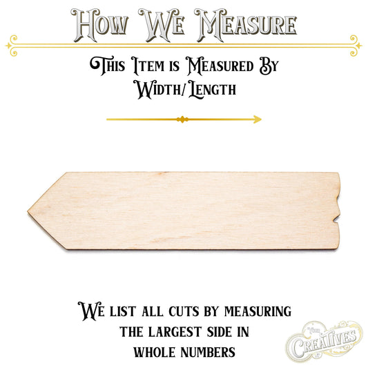 Arrow Plank Sign Blank Wood Cutout - Laser Cut Unfinished Craft Shape - Multiple Sizes
