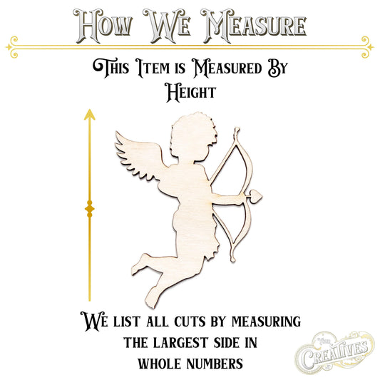 Cupid Blank Wood Cutout - Laser Cut Unfinished Craft Shape - Multiple Sizes