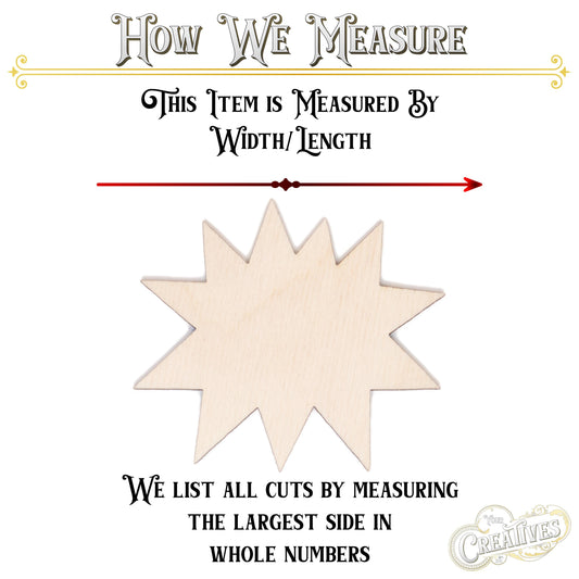 Announcement Bubble Blank Wood Cutout - Laser Cut Unfinished Craft Shape - Multiple Sizes