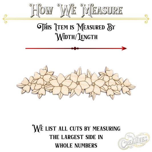 Forget Me Knots With Daisies Sash Wood Cutout - Laser Cut Unfinished Craft Shape - Multiple Sizes