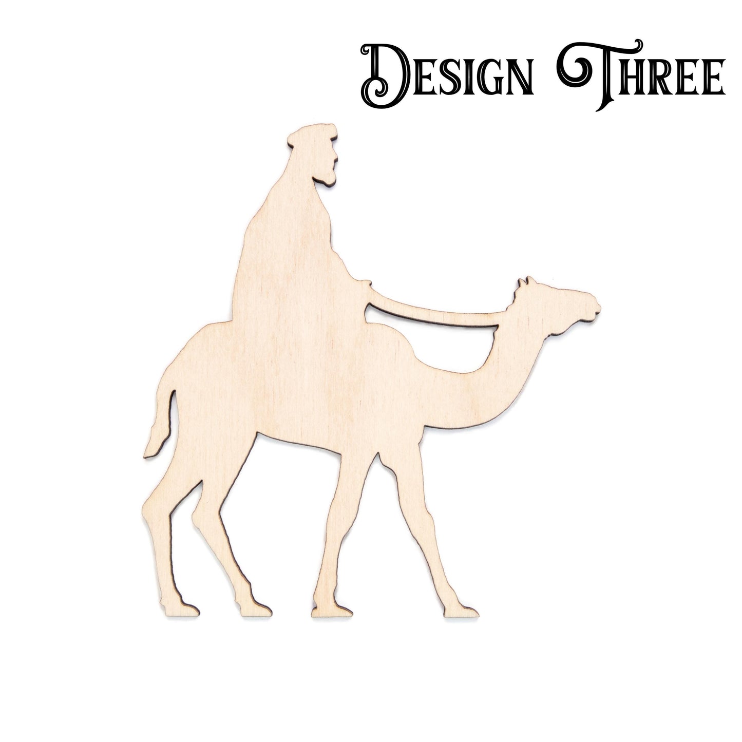 Three Wise Men Individual Blank Wood Cutout - Laser Cut Unfinished Craft Shape - Multiple Sizes