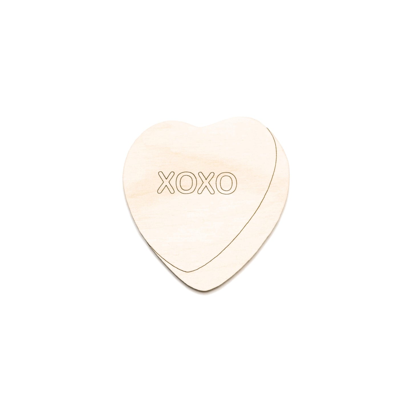 Conversation Hearts Wood Cutout - Laser Cut Unfinished Craft Shape - Multiple Sizes