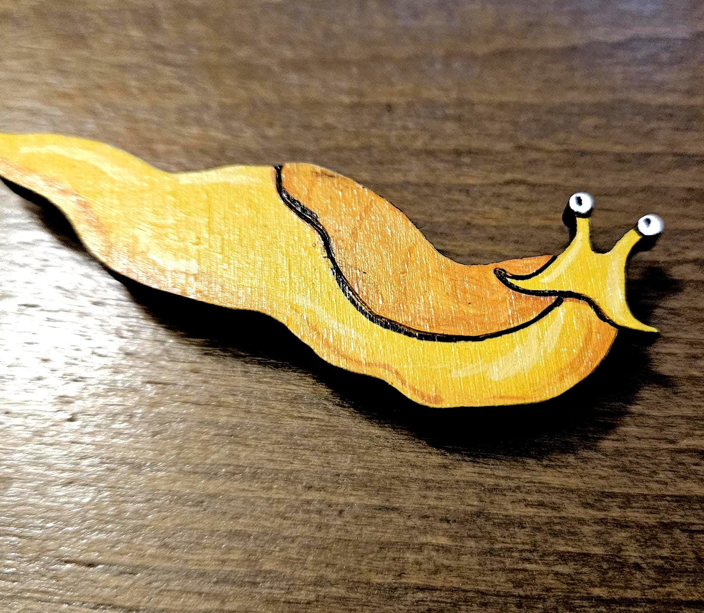 Banana Slug Side View Wood Cutout - Laser Cut Unfinished Craft Shape - Multiple Sizes