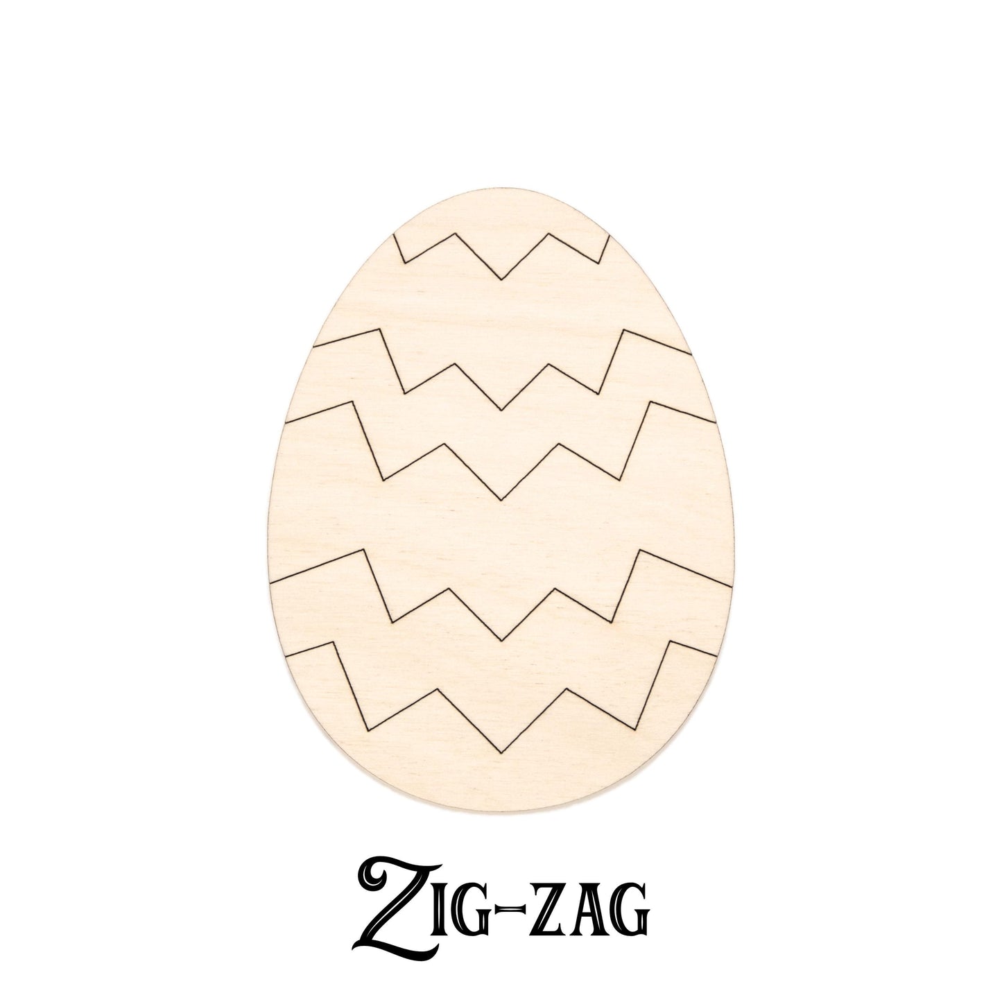 Patterned Easter Eggs Wood Cutout - Laser Cut Unfinished Craft Shape - Multiple Sizes