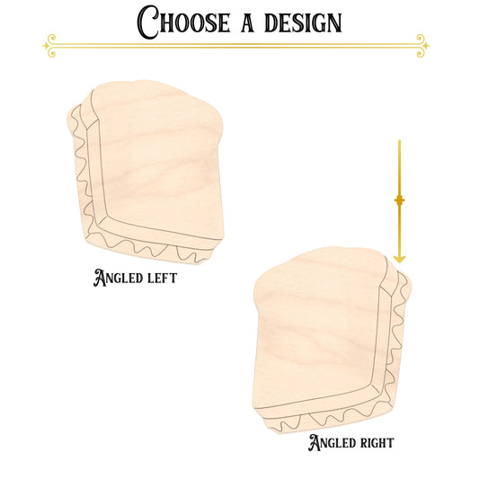 Sandwich Wood Cutout - Laser Cut Unfinished Craft Shape - Multiple Sizes