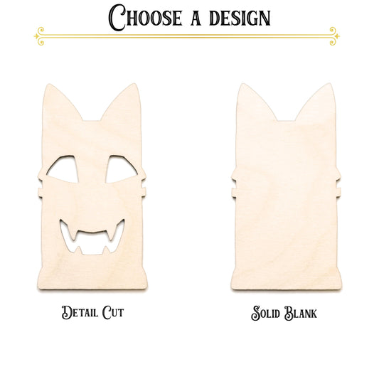 Tiki Cat Blank Wood Cutout- Laser Cut Unfinished Craft Shape - Multiple Sizes