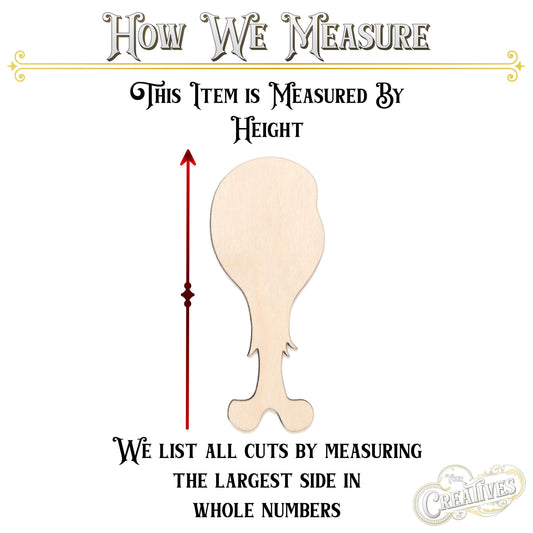 Drumstick Blank Wood Cutout - Laser Cut Unfinished Craft Shape - Multiple Sizes