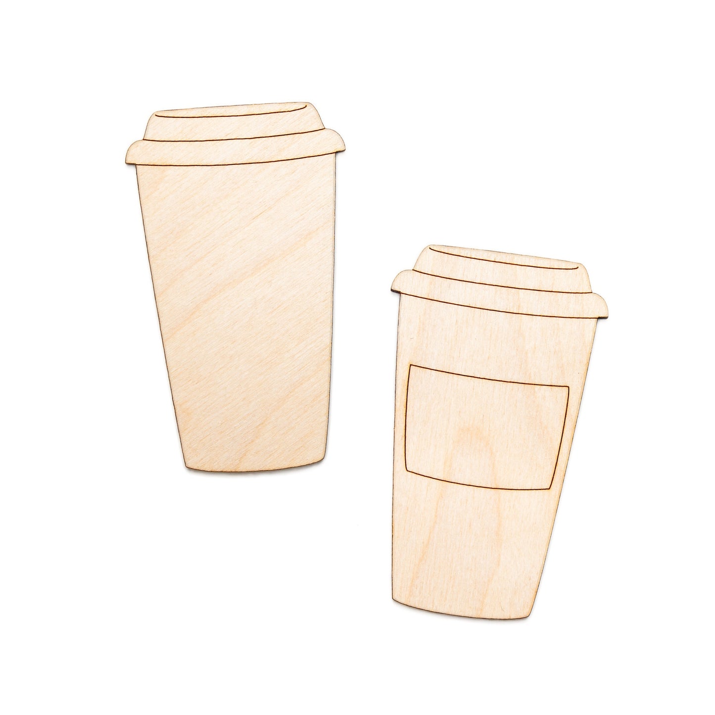 Coffee Cup-Wood Cutout-Two Design Options-Coffee Theme Decor-Various Sizes-Cafe Wood Accents-Coffee Cup Accessories-Blank Coffee Cup-Drinks