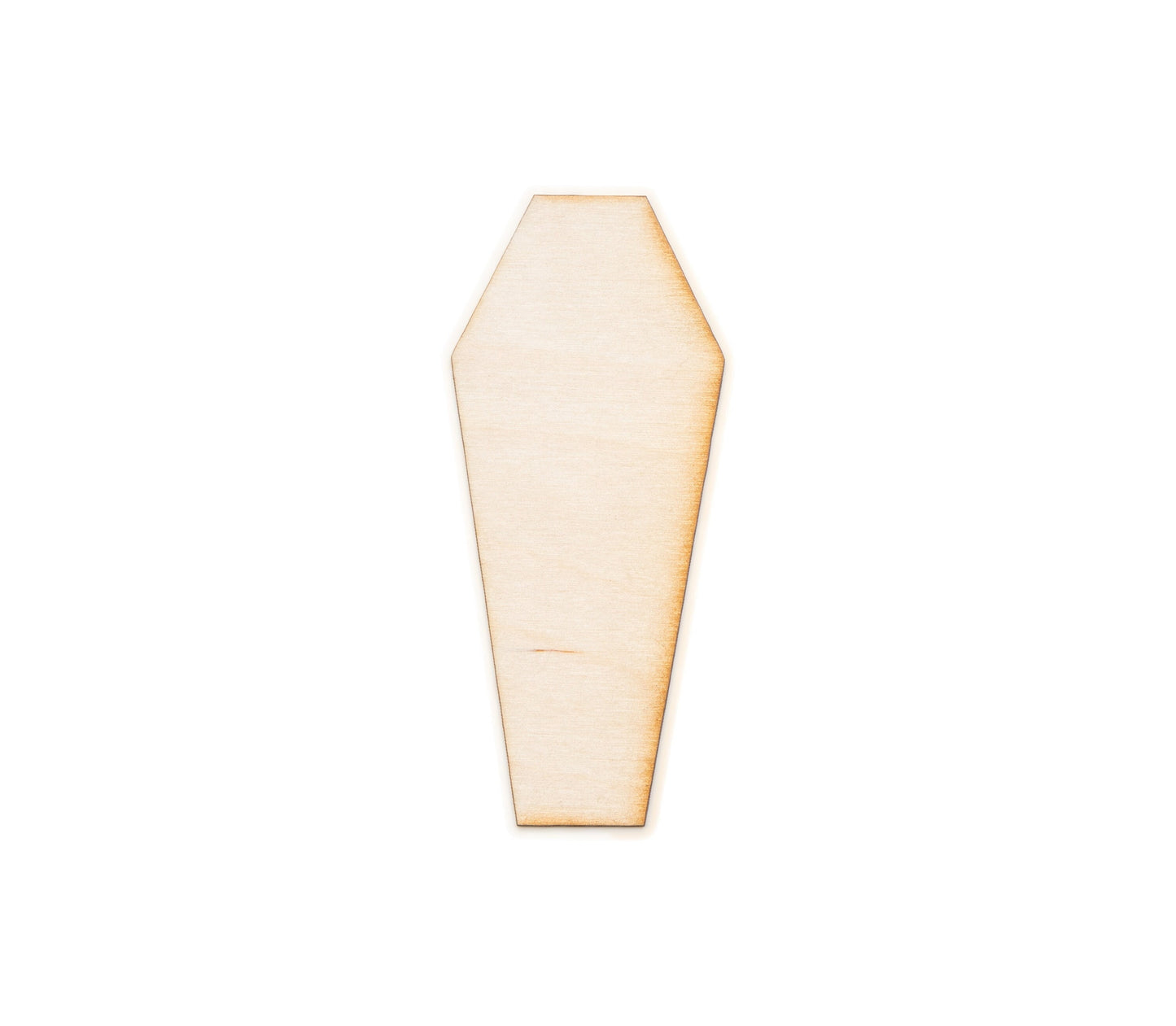 Slim Traditional Coffin-Blank Wood Cutout-Various Sizes-Halloween Decor-Craft Supplies-DIY Crafts-Party Decor-Wood Coffins-Goth Party Favors