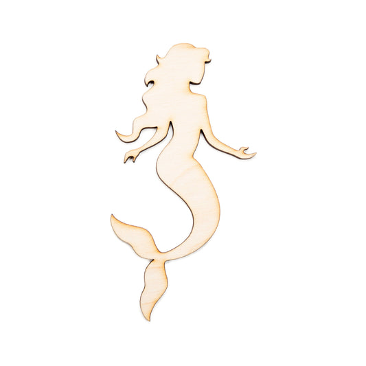 Mermaid-Blank Wood Cutout-Mermaid Wood Decor-Various Sizes-DIY Crafts-Mermaid Theme Decor-Mythical Sea Creatures-Mermaid Silhouette Cutout