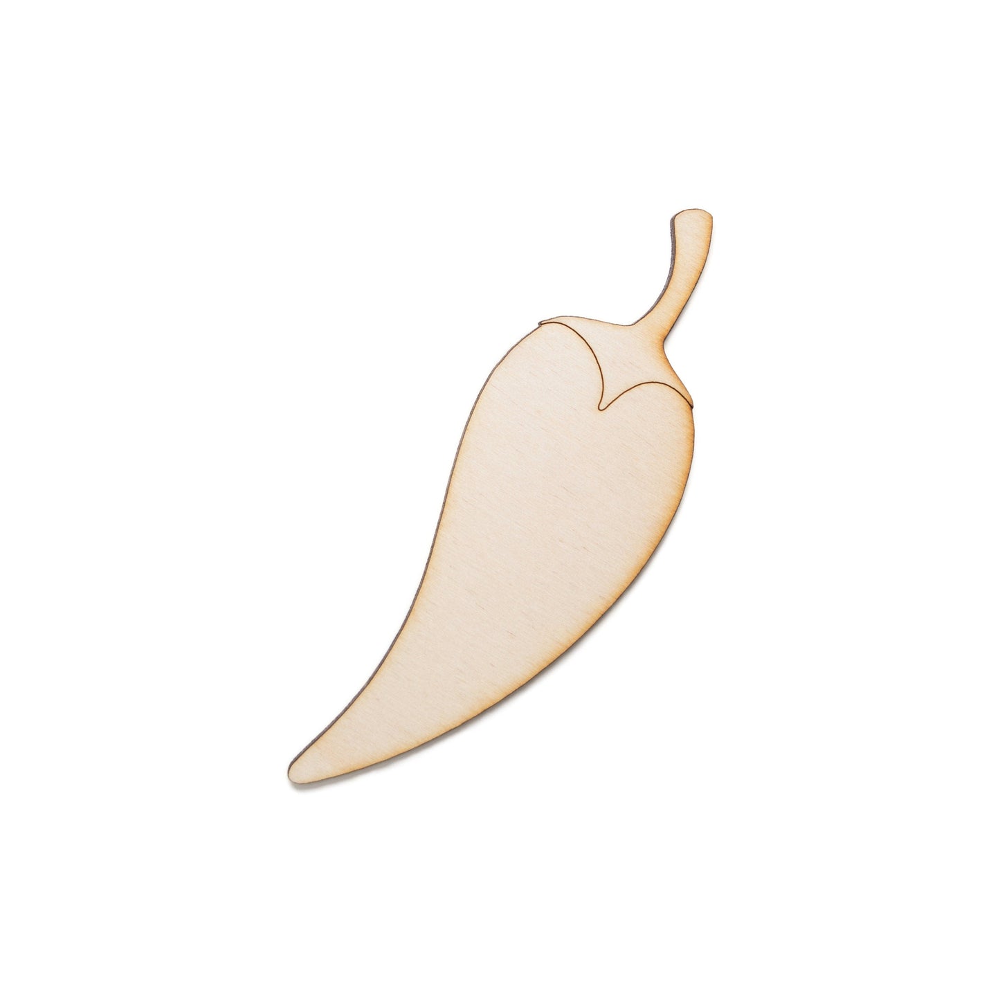 Chili Pepper Wood cutout-Classic Chili Pepper Shape-Various Sizes-Spicy Decor-Unfinished Wood Chili Pepper-Spicy food Decor-Wooden Pepper