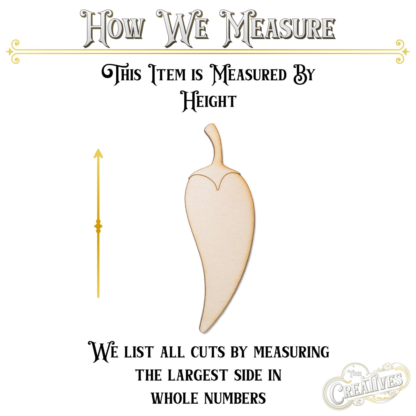 Chili Pepper Wood cutout-Classic Chili Pepper Shape-Various Sizes-Spicy Decor-Unfinished Wood Chili Pepper-Spicy food Decor-Wooden Pepper