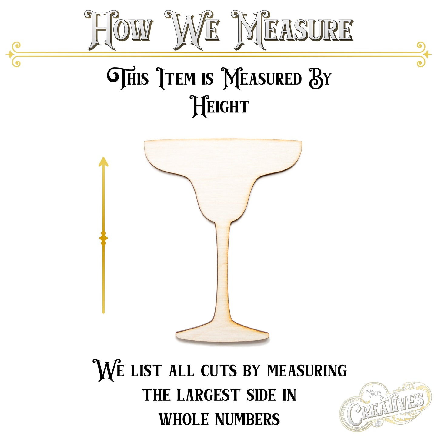Margarita Glass Blank Wood Cutout-Summer Party Theme Decor-Various Sizes-Alcoholic Drink Wood Embellishments-Margarita Party Theme Decor