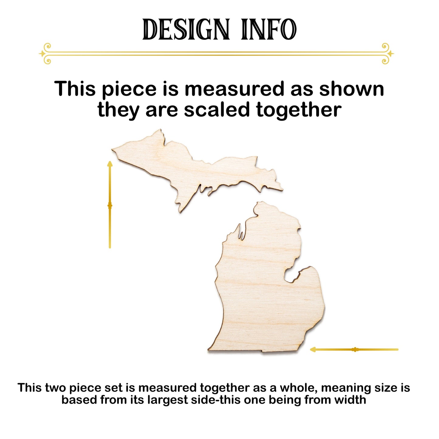 Michigan State-Blank Wood Cutout-Home State Wood Decor-USA Individual States-Various Sizes-DIY Crafts And Projects-Maps Decor-Unfinished