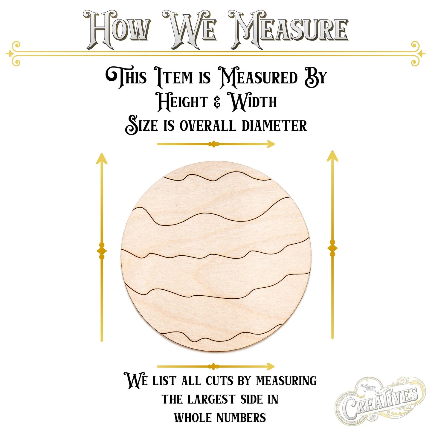 Neptune Planet Detailed Wood Cutout - Laser Cut Unfinished Craft Shape - Multiple Sizes