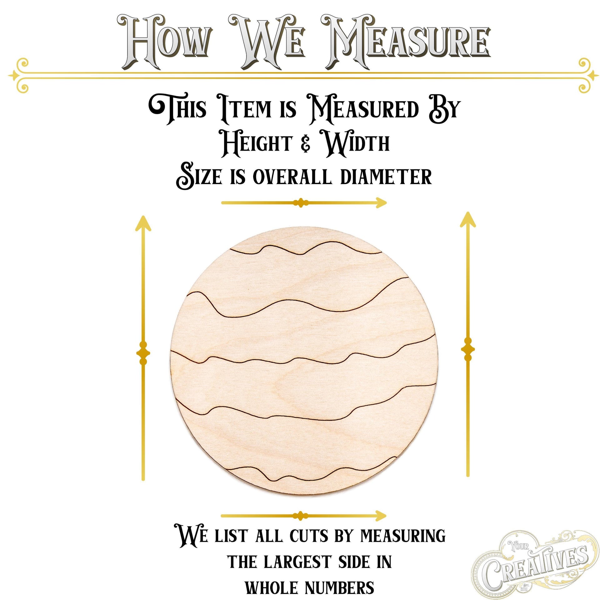 Neptune Planet Detailed Wood Cutout - Laser Cut Unfinished Craft Shape - Multiple Sizes