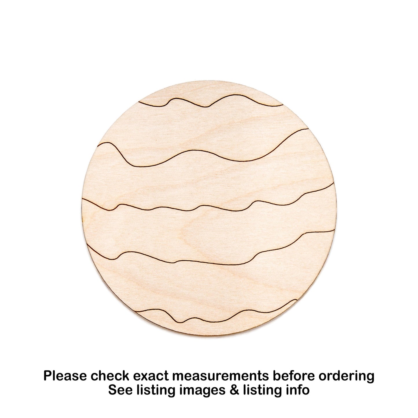 Neptune Planet Detailed Wood Cutout - Laser Cut Unfinished Craft Shape - Multiple Sizes