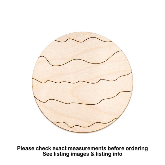 Neptune Planet Detailed Wood Cutout - Laser Cut Unfinished Craft Shape - Multiple Sizes