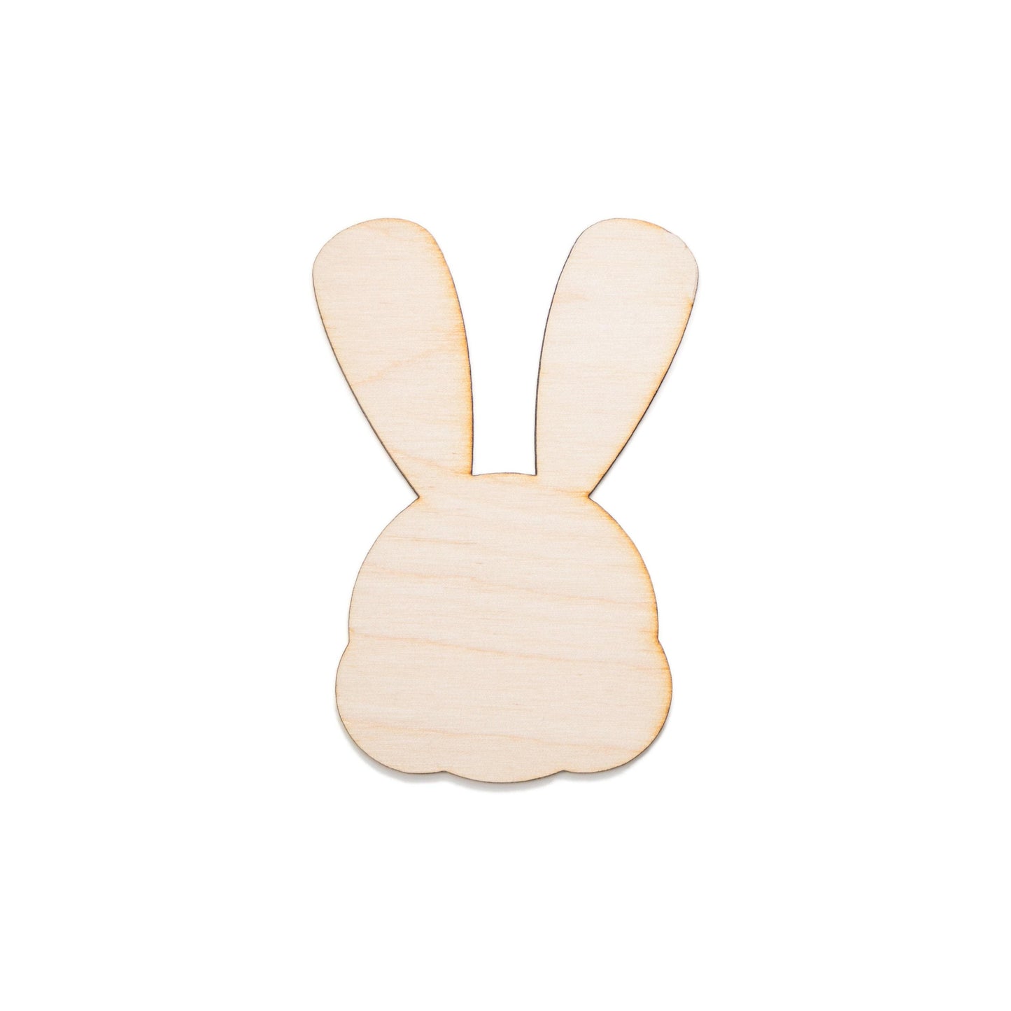 Chunky Bunny Head Blank Wood Cutout - Laser Cut Unfinished Craft Shape - Multiple Sizes