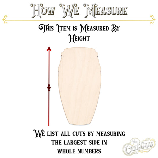 Conga Drum Blank Wood Cutout - Laser Cut Unfinished Craft Shape - Multiple Sizes