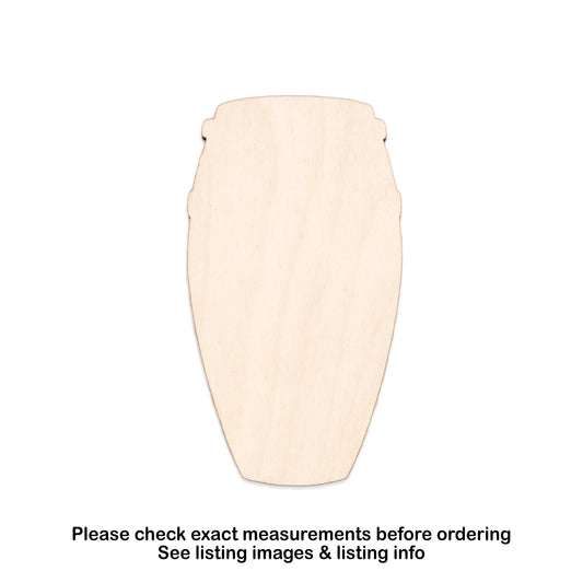 Conga Drum Blank Wood Cutout - Laser Cut Unfinished Craft Shape - Multiple Sizes