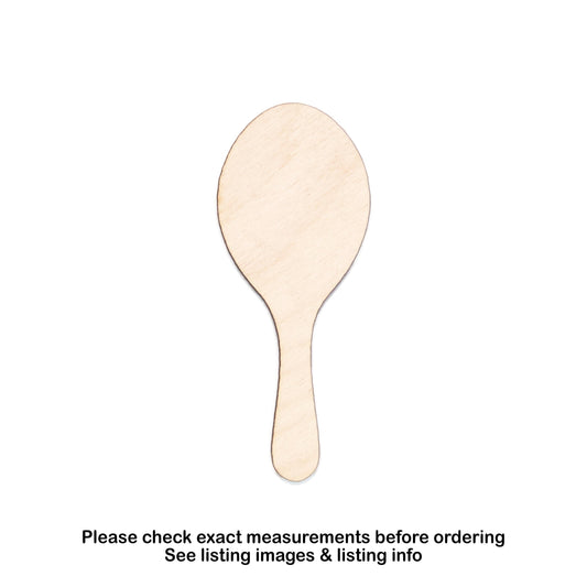 Maraca Blank Wood Cutout - Laser Cut Unfinished Craft Shape - Multiple Sizes