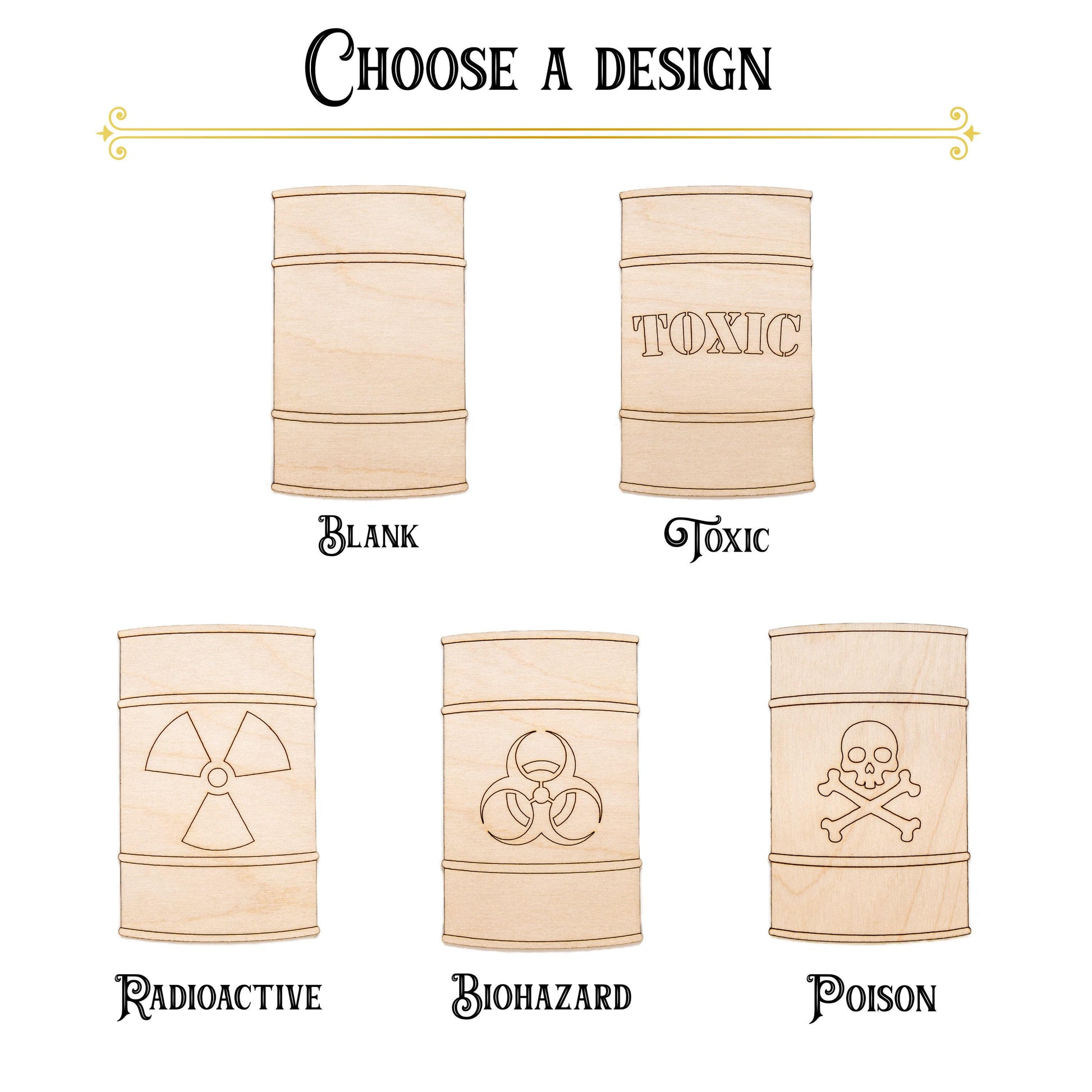 Industrial Barrel Detailed Wood Cutout - Laser Cut Unfinished Craft Shape - Multiple Sizes