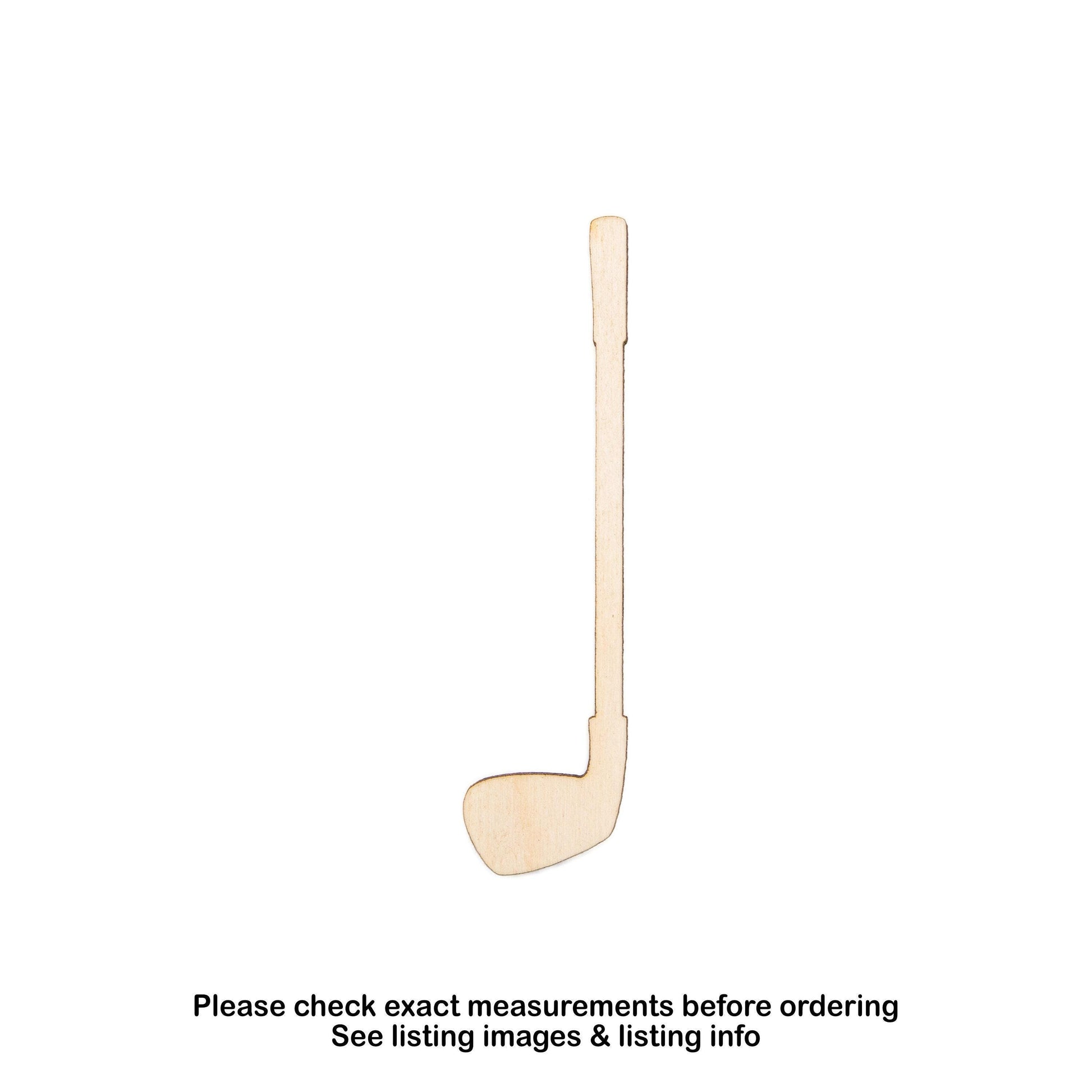Golf Club Blank Wood Cutout - Laser Cut Unfinished Craft Shape - Multiple Sizes