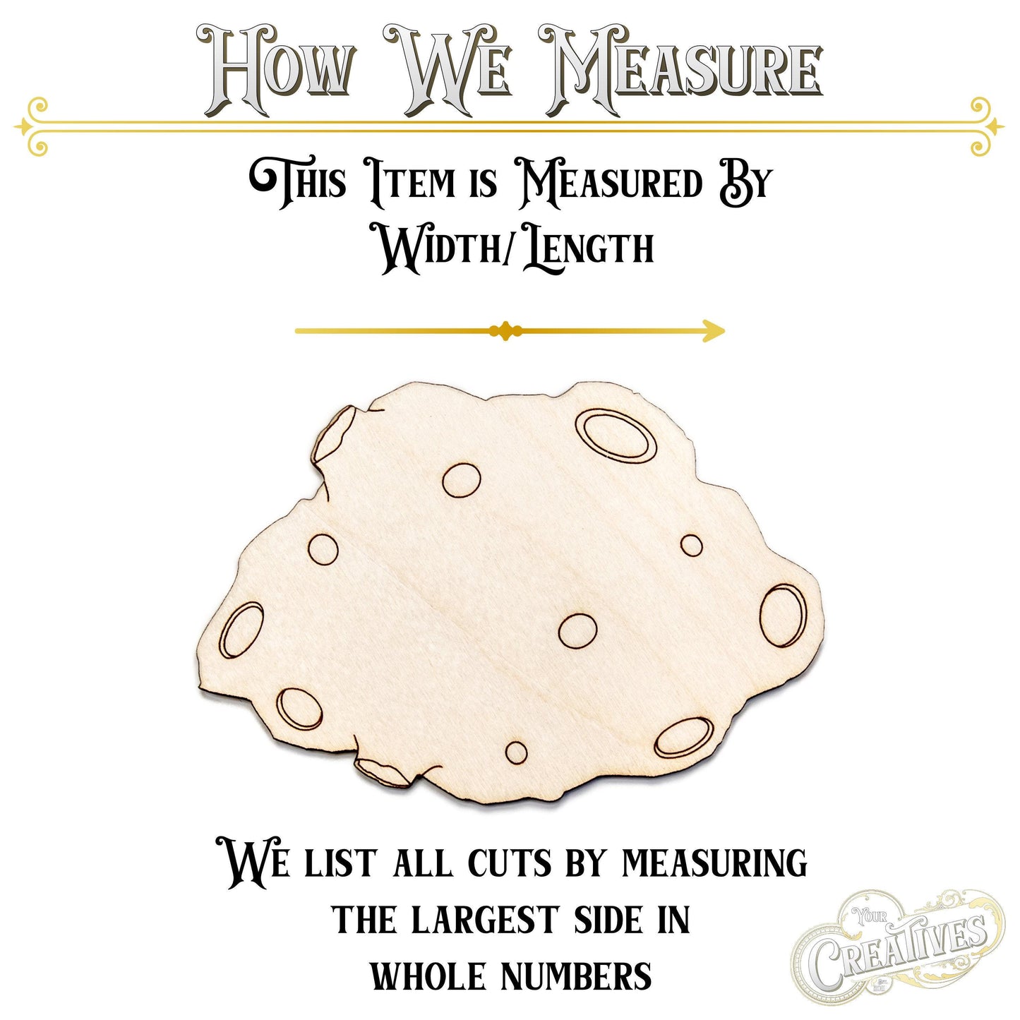 Meteor Wood Cutout - Laser Cut Unfinished Craft Shape - Multiple Sizes