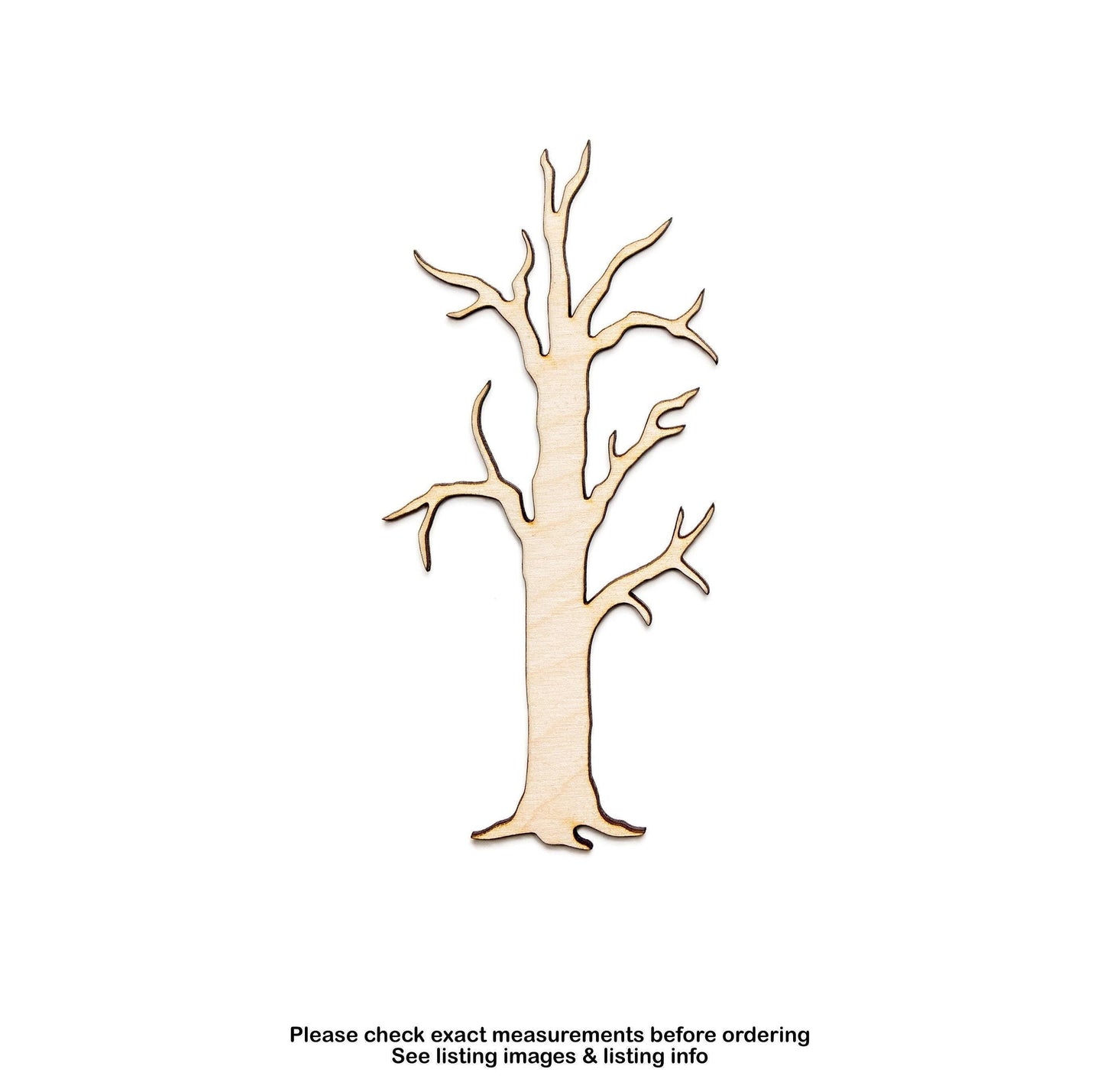 Tall Dead Tree Wood Cutout - Laser Cut Unfinished Craft Shape - Multiple Sizes