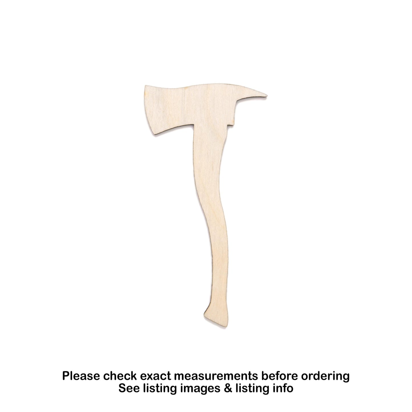 Fire Axe Blank Wood Cutout - Laser Cut Unfinished Craft Shape - Multiple Sizes